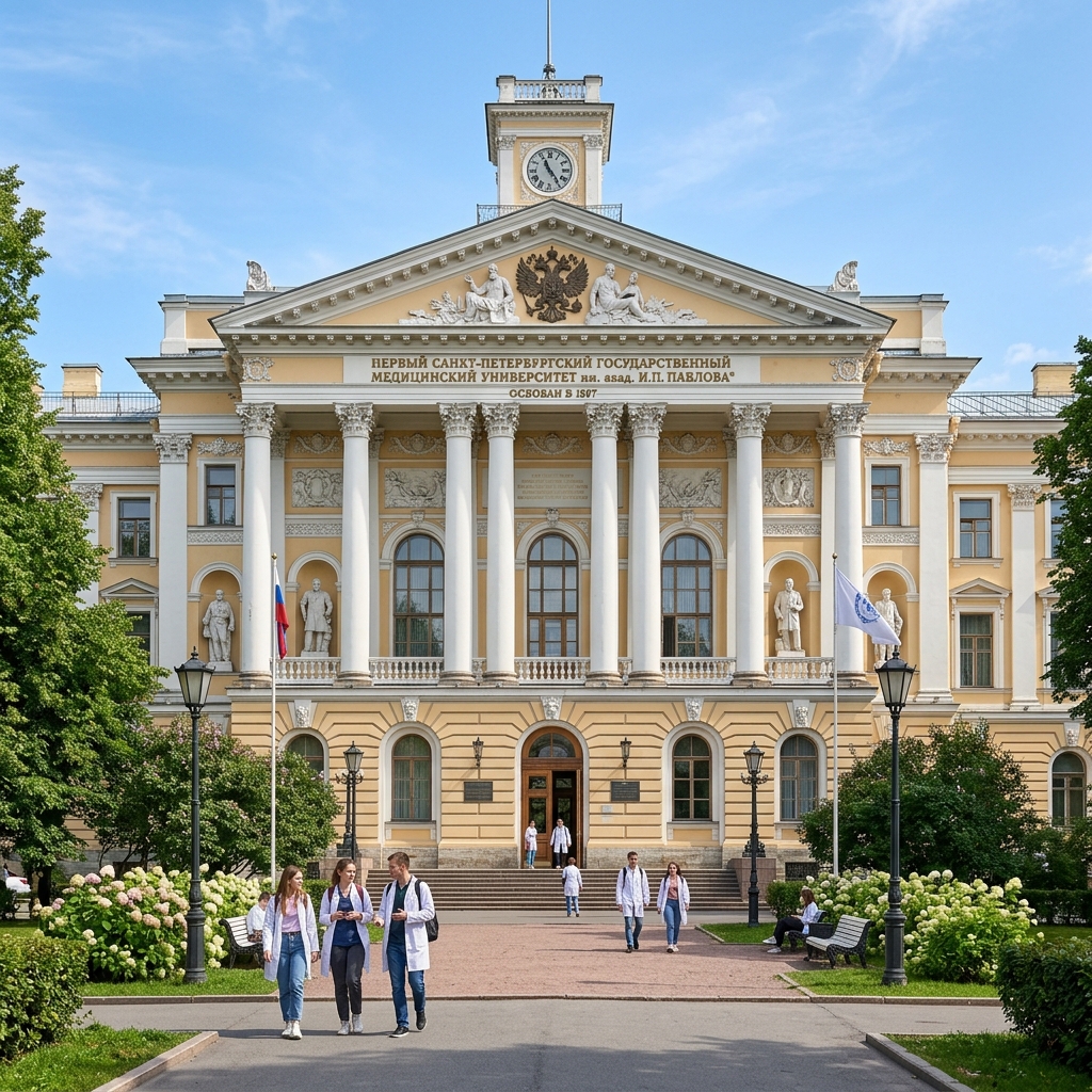 Grand historic Russian state medical university building